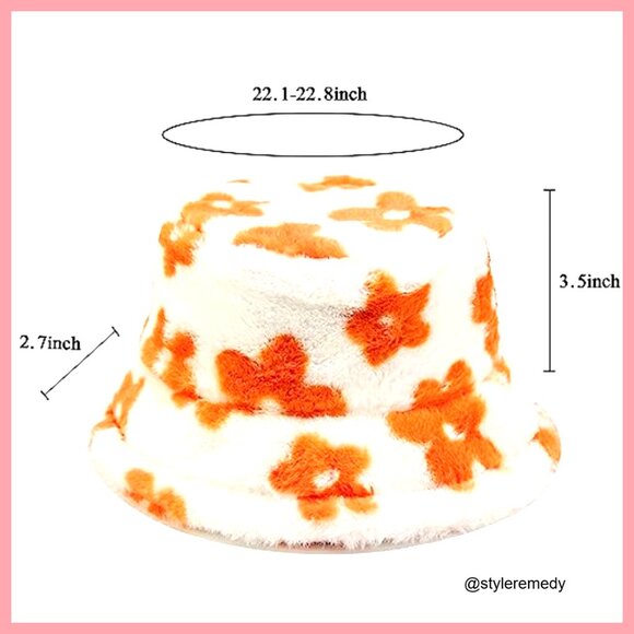 Faux Fur Plush Winter Bucket Hat Warm Fuzzy Fisherman Hat